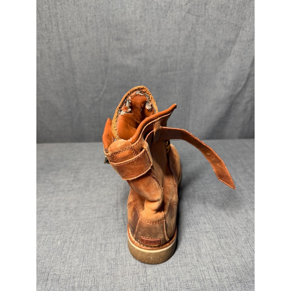 Polo Ralph Lauren Maurice Leather Buckle Boots Mens 8.5D Brown Combat Distressed - Picture 6 of 16